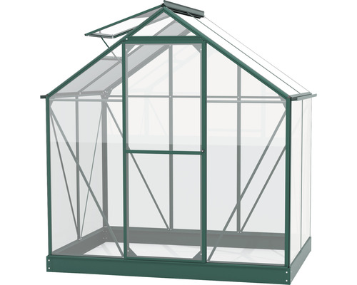 Skleník s hliníkovým rámem a střešním oknem