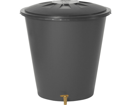 Plastový sud na dešťovou vodu s víkem a vypouštěcím kohoutkem