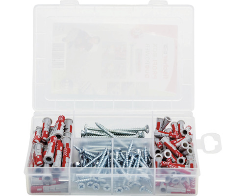 Sortimentní box se šrouby a hmoždinkami