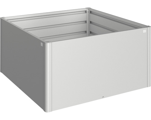 Vyvýšený záhon Biohort 1,5x1,5 plechový 152 x 152 x 77 cm stříbrný metalický Kovový vyvýšený záhon