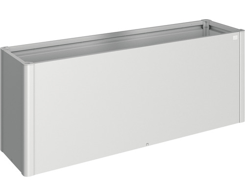 Vyvýšený záhon Biohort 2x0,5 plechový 201 x 53 x 77 cm stříbrný metalický Obdélníkový květináč z kovu