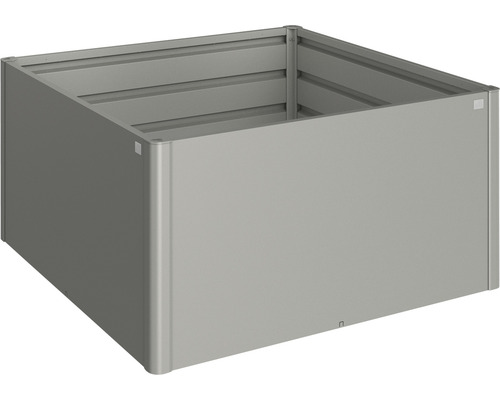 Vyvýšený záhon Biohort 1,5x1,5 plechový 152 x 152 x 77 cm šedý křemen metalický Kovový vyvýšený záhon do zahrady nebo na terasu