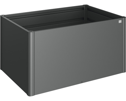 Vyvýšený záhon Biohort 1,5x1 plechový 152 x 102 x 77 cm tmavě šedý metalický Obdélníkový kovový květináč pro venkovní použití