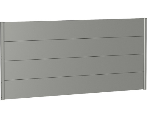 Kovový plot Biohort 200 x 90 cm hliník šedý křemen metalický