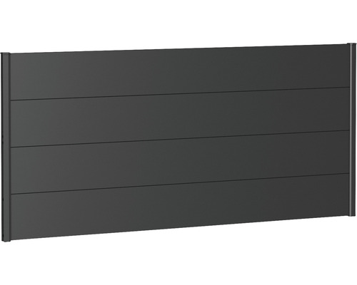 Kovový plot Biohort 200 x 90 cm žárově pozinkovaný tmavě šedý metalický Hliníkový plot pro ochranu soukromí