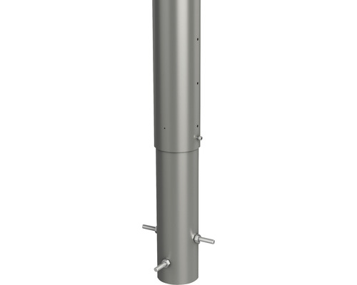 Plotový sloupek Biohort 90 cm Ø 8,5 cm k zabetonování šedý křemen metalický Kovová trubka se šrouby