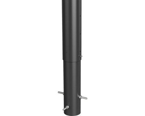 Plotový sloupek Biohort 180 cm Ø 8,5 cm k zabetonování tmavě šedý metalický Kovová trubka s upevňovacími prvky