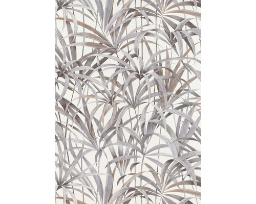 Vliesová tapeta 10213-10 Code Nature Floral šedá 0,53 x 10,05 m Tapeta se vzorem palmových listů