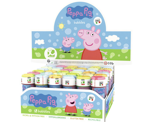 Zobrazovací stojan Peppa Pig s bublifuky
