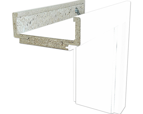 Obložková zárubeň Solodoor 60 P šířka 150 mm bílá snow lakovaná Detail bílé soklové lišty