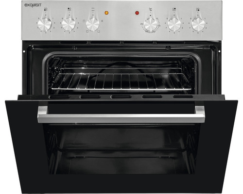 Vestavná trouba Exquisit s otevřenými dvířky