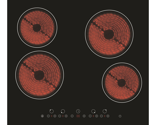 Sklokeramická varná deska se čtyřmi varnými zónami