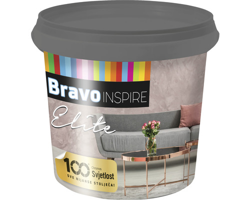 Dekorativní vnitřní omítka BRAVO ELITE S deko technika EL01 1 l Kbelík barvy Bravo Inspire Elite s barevným vzorem interiéru