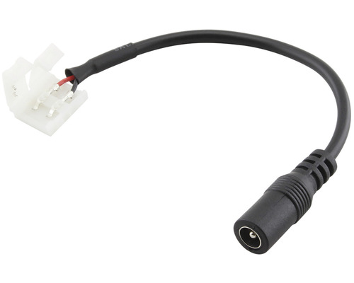 Napájecí kabel FK technics pro LED pásek 8mm s konektory, 2p + DC 2,1 x 5,5mm zásuvka, 15cm