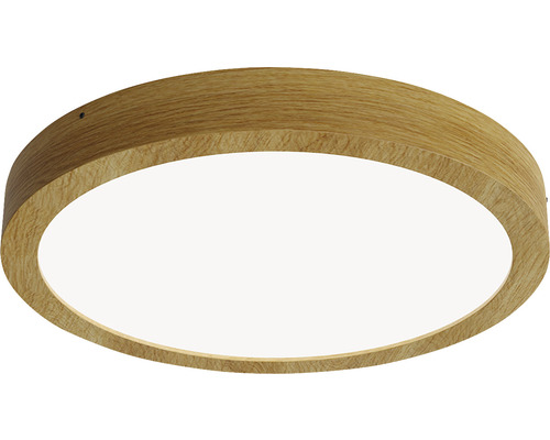 LED stropní svítidlo Rondo IP44 48 W 3600 lm 4000 K dub Kulaté stropní svítidlo s dřevěným vzhledem