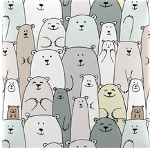 Dekorativní dlaždice s medvědím vzorem