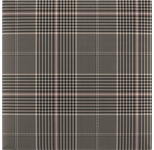 Vzorovaná tkanina s kohoutí stopou a kostkami.