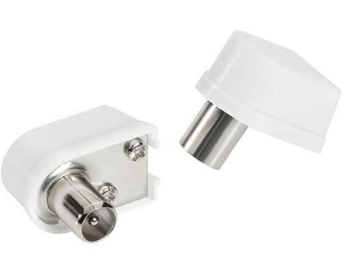 Dva úhlové konektory antény se šroubovým připojením