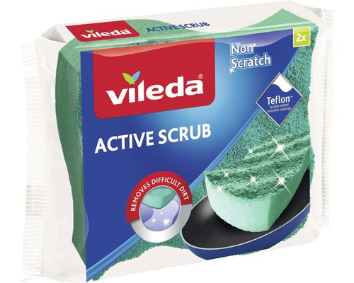 Houbička Vileda PUR Active střední 2ks Houbička Vileda PUR Active střední 2ks