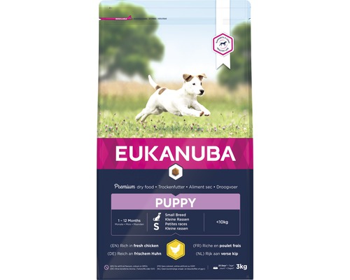 Granule pro štěňata malých plemen Eukanuba Puppy Small Chicken kuřecí 3 kg