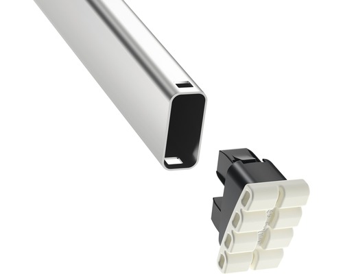 Hliníkový profil s plastovým konektorem pro montáž