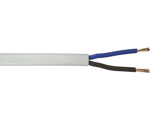 Silový kabel H03 VVH2-F 2x0,75 mm² délka 10 m bílá