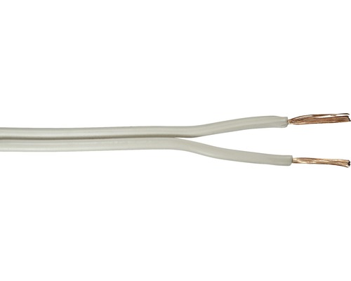 Izolované prameny 2x0,75 mm² bílá, metrážové zboží Dvoužilový kabel pro elektrické připojení