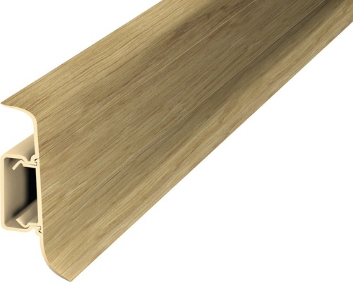 Kanálková soklová lišta PVC dub rustikální 50 x 2500 mm Podlahová lišta s dekorem dřeva do interiéru