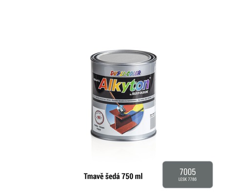Samozákladová barva na rez i dřevo lesklá Alkyton 0,75 l šedá tmavá RAL7005