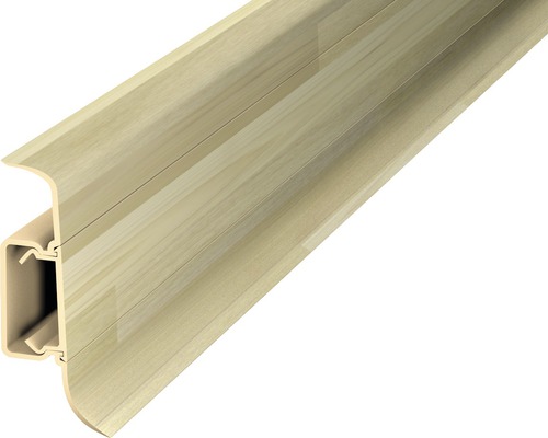 Kanálková soklová lišta PVC ořech olivový odstín 50 x 2500 mm Plastová soklová lišta