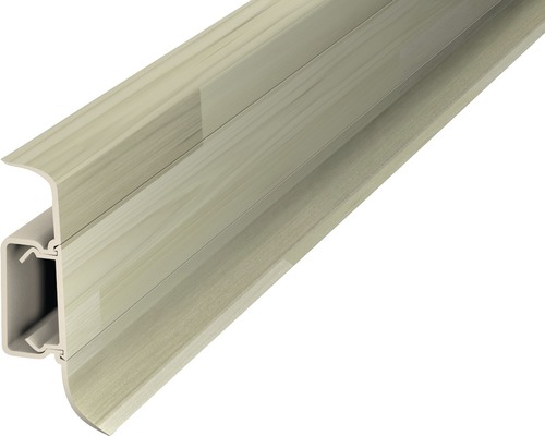 Kanálková soklová lišta PVC woodstock 50 x 2500 mm Podlahová lišta s profilem dřevěného dekoru