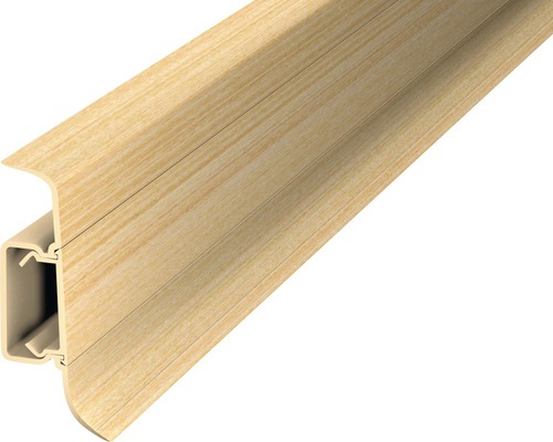 Kanálková lišta KSL50 50x22mm; 2,5m Javor; středový kabelový kanál Plastová soklová lišta s dekorem dřeva