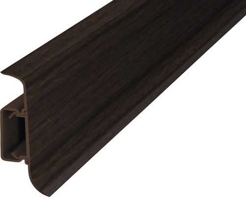 Kanálková lišta KSL50 50x22mm; 2,5m Wenge; středový kabel, kanál Plastová soklová lišta s dřevěným dekorem