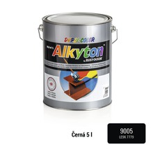 Alkyton antikorozní barva černá, 5 litrová plechovka