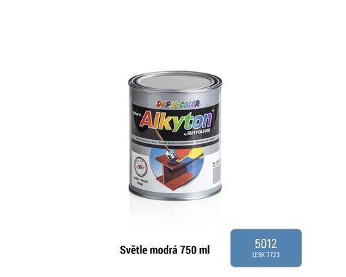 Samozákladová barva na rez i dřevo lesklá Alkyton 0,75 l světle modrá RAL5012