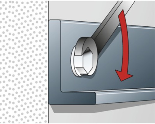 Utahování šroubu klíčem