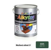 Samozákladová barva na rez i dřevo lesklá Alkyton 5 l mechově zelená RAL6005-thumb-0