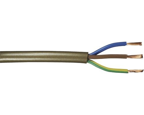 Silový kabel H03 VV-F 3G0,75 mm² 10 m zlatá, metrážové zboží