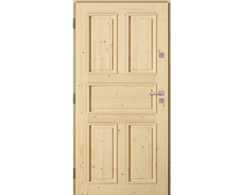 Vchodové dveře Rubin dřevěné 80 L smrk