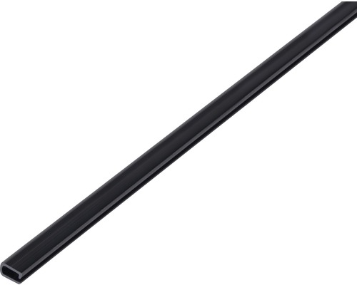 Lemovací profil PVC černý 7x4x0,5 mm, 1 m