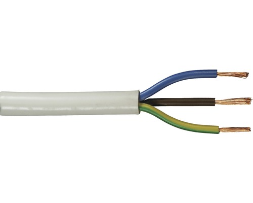 Silový kabel H05 VV-F 3G1 mm² 10 m bílá