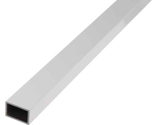 Pravoúhlá trubka hliník stříbrná eloxovaná 50x20x2 mm, 1 m Obdélníkový hliníkový profil