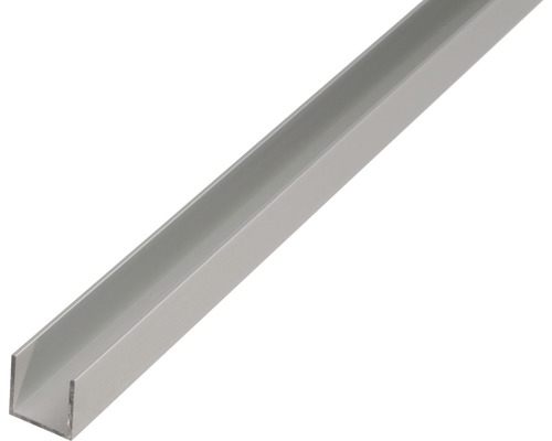 Alu U profil, stříbrný elox, 25x25x25x2,0mm, 1m U profil z kovu