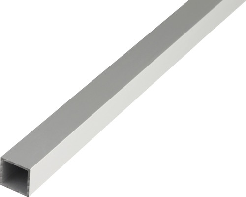 Alu trubka čtyřhran, stříbrný elox,20x20x1,5mm, 2,6m Čtvercová kovová trubka