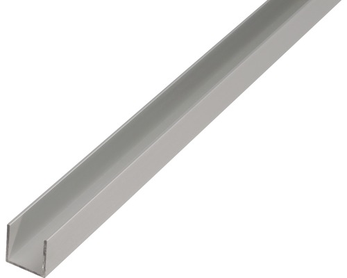 Alu U profil, ALU stříbrný elox,20x20x20x1,5mm, 2,6m U profil z kovu