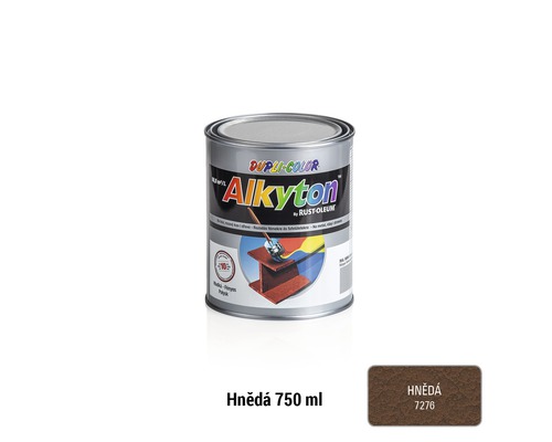 Samozákladová barva na rez i dřevo Alkyton kladívkový efekt tmavě hnědý 0,75 l