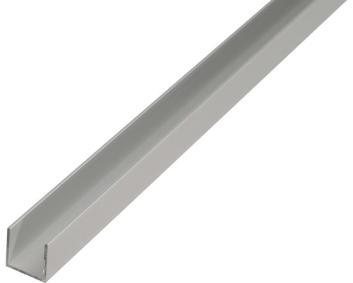 Alu U profil, stříbrný elox,15x15x15x1,5mm, 2,6m U profil z hliníku