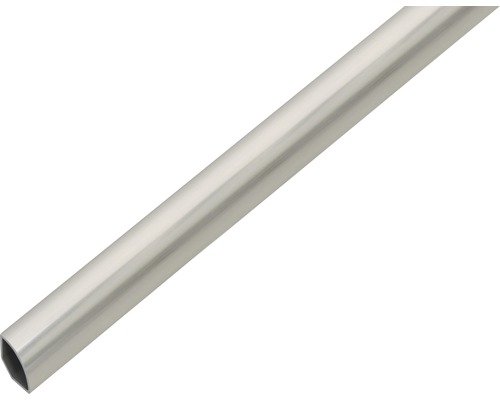 Čtvrtkruhový profil PVC nerezový vzhled 15x1,2 mm, 1 m Hliníková trubka s osmihranným profilem