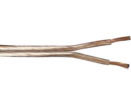 Reproduktorový kabel LS-FL 2x2,5 mm² průhledný, metrážové zboží
