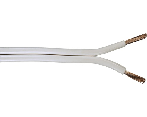 Vodič V03VH-H (CYH) 2x1,5mm² bílý-černý 20m Reproduktorový kabel, dvoužilový